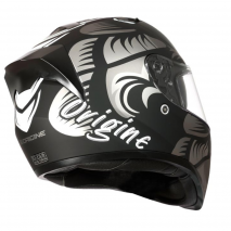 CAPACETE ORIGINE STRADA HARDCORE TITANIUM/BRC/PRT