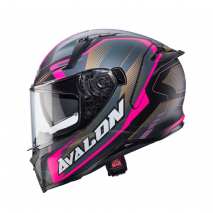 Casco Caberg AVALON X OPTIC Negro/Gris/Fucsia