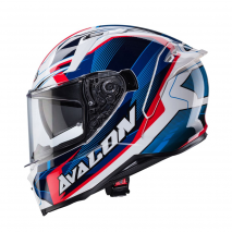 Capacete CABERG AVALON X OPTIC BRANC/AZUL/VERM