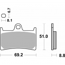 PASTILHAS DE TRAVÃO SBS 634HS