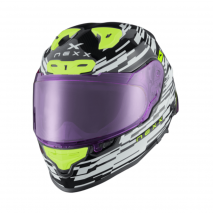 CASCO NEXX X.R3R GLITCH RACER BLANCO / NEÓN