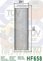 FILTRO DE ACEITE HIFLOFILTER HF650 (ANTIGUO HF158)