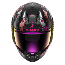 GORRA SHARK SKWAL i3 HELLCAT MAT NEGRO/CROMO/ROSA 