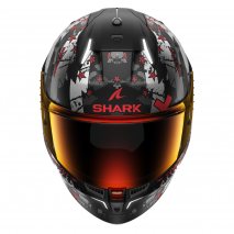 CAP SHARK SKWAL i3 HELLCAT MAT PRETO/CROMADO/VERME