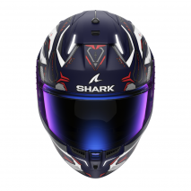 GORRA SHARK SKWAL i3 HELLCAT MAT AZUL/BLANCO/ROJO