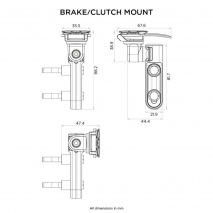 SOPORTE DE FRENO/EMBRAGUE QUAD LOCK DEL CILINDRO M