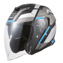 CASCO ABIERTO MY OF835 MATE/GRIS/AZUL