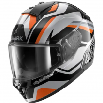 CAPACETE SHARK RIDILL 2 TLD APEX PRATA/PRETO/LARAN