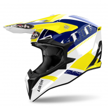 CAPACETE AIROH WRAAAP FEEL AMARELO/AZUL BRILHO