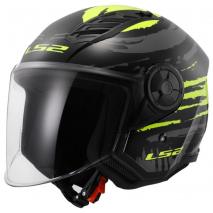 CAPACETE LS2 OF616 AIRFLOW II BRUSH - PRT/HI-VIS